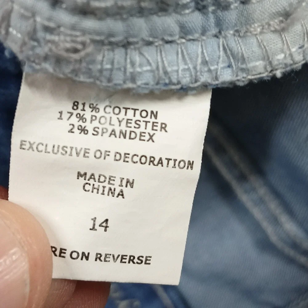 New York & Company Soho Curvy Crop Light Wash Denim Jeans Women's‎ Size 14 EUC